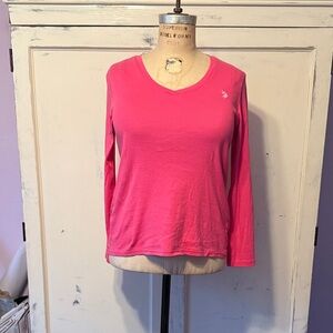 U.S. Polo Assn. Bright Pink Long Sleeve Tee